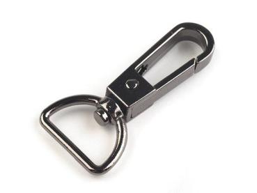 Metall Karabiner 20 mm Nickel-Schwarz